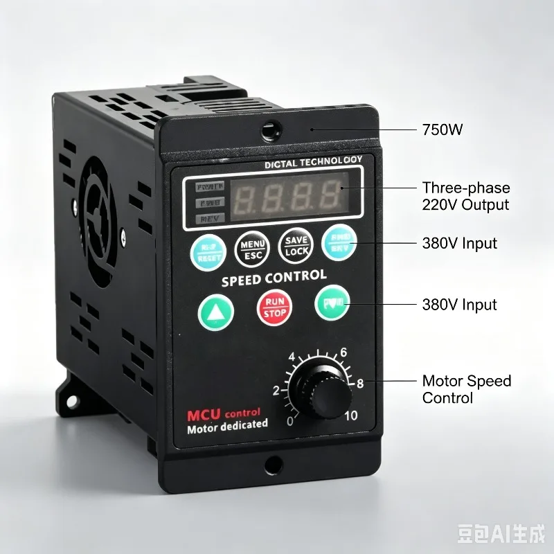 T13-750W-12-H Small Simple Frequency Converter Three-phase 220V Output Electric Motor Frequency Speed Controller 380V