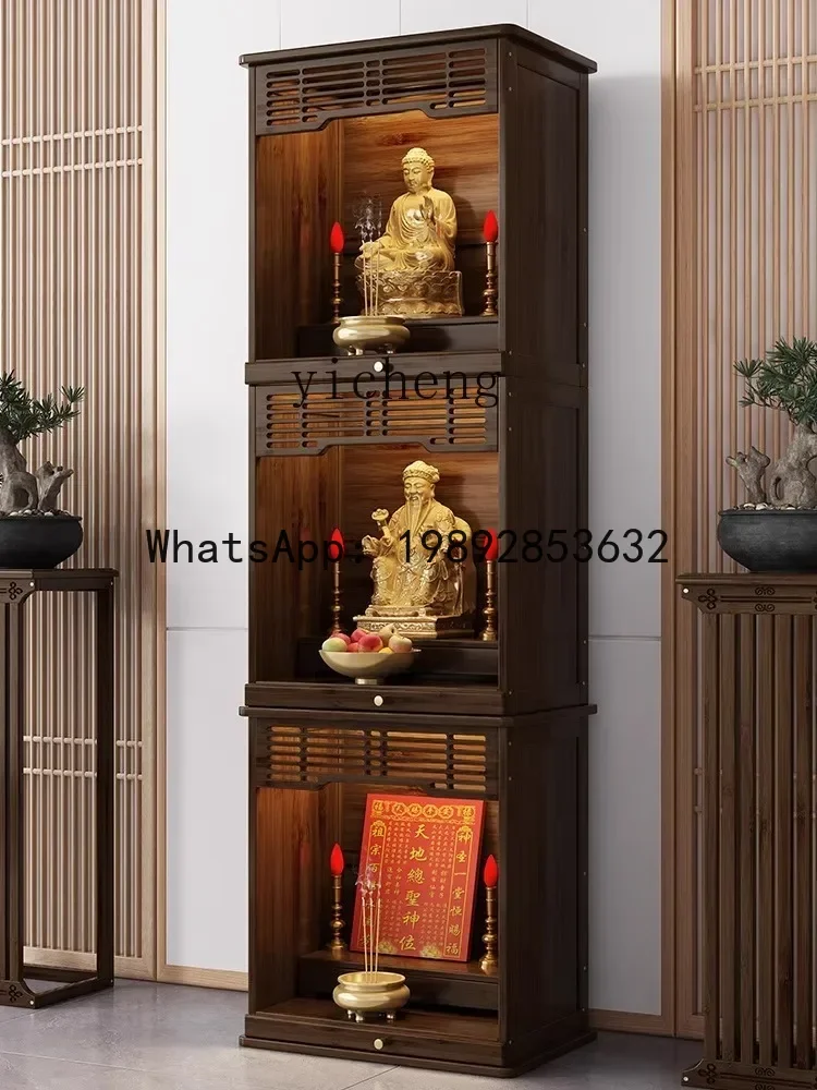XLL  Wall-mounted Guanyin statue, God of Wealth cabinet, altar cabinet, shrine cabinet, Bodhisattva worship platform