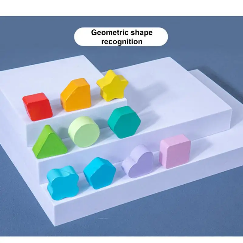 Number Matching Puzzle, Formas Counting Board, 5 em 1, Forma, Cor Reconhecimento Toy, Pré-escolar Aprendizagem Brinquedos