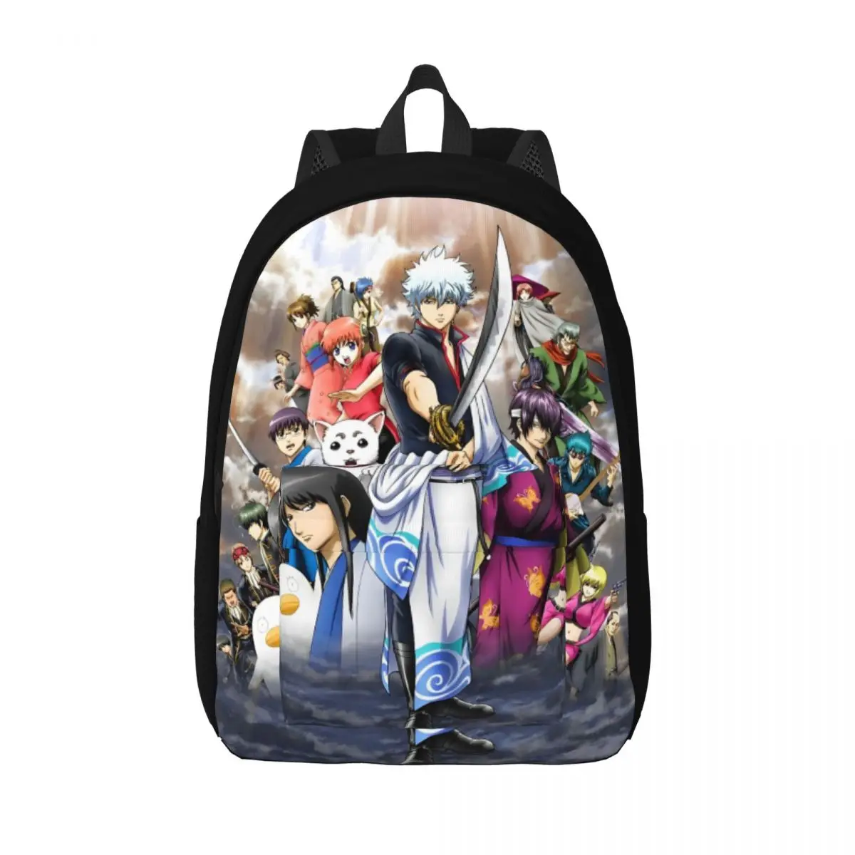 Gintama Adventure Science Fiction Teenage Backpack Gift High School Work Daypack for Men Women Laptop Computer Canvas Bags