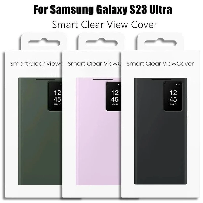 

Smart View Wallet Case(SM-S918B)For Samsung Galaxy S23 Ultra/S23UItra Window chip Leather Cases Flip-free Flip Cover
