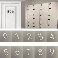 3D Numeral Door Plaque House Drawer Sign Plating Gate Digits 0 to 9 Plastic Number Tag Hotel Home Sticker Address Door Label