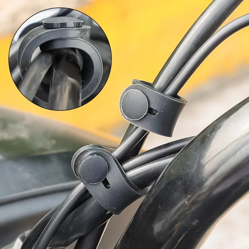 1/20Pcs Motorcycle Rubber Frame Securing Cable Wiring Harness Power Cord Tie Clutch Line Brake Ties Elastic Fix Accessories view 4