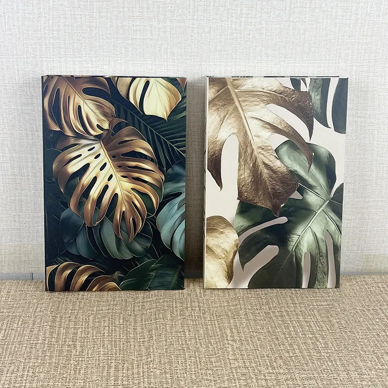 Fashion Brand Custom Luxury Decoration Book Flower Girl Line Leaf Magazine Fake Books Coffee Table Decorative Storage Box Decor