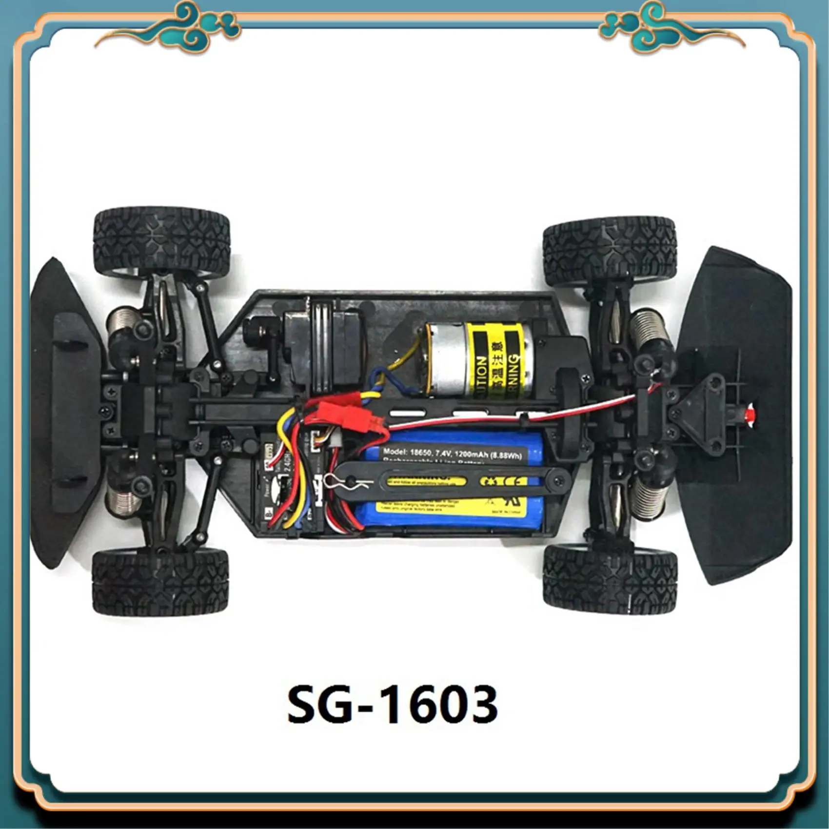 ABJG-luz LED frontal para SG 1603 SG 1604 SG1603 SG1604 1/16 piezas de repuesto de coche teledirigido accesorios y tablero de marco del cuerpo del chasis