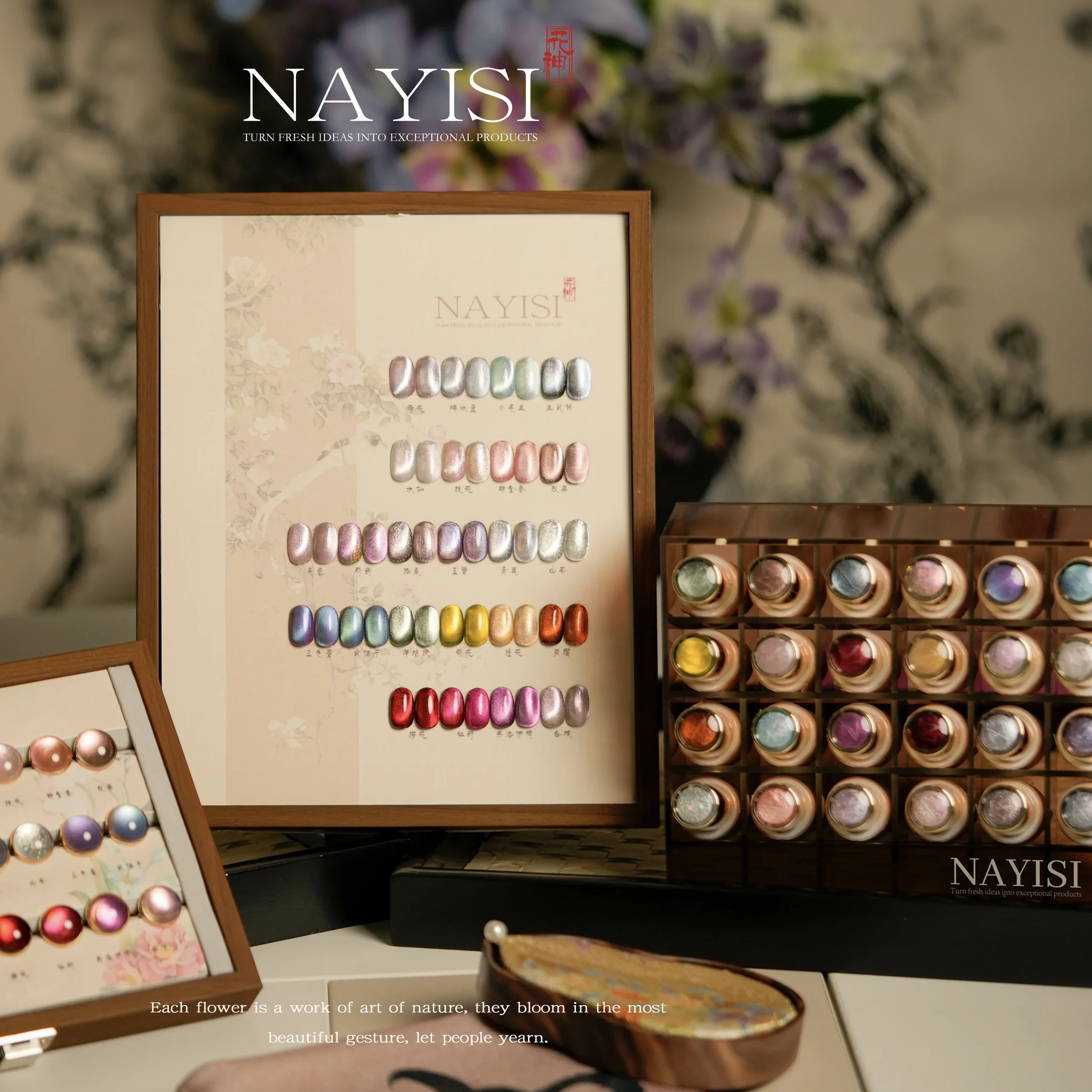 Autumn winter cat eye nail art designs