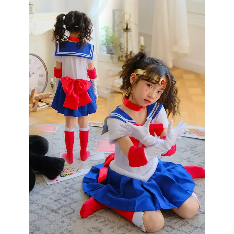 

COSda@Anime Usagi Tsukino Cosplay Costumes For Girl Women Cute Short Sleeve Dress With Gloves Socks Halloween Carnival ClothesCO