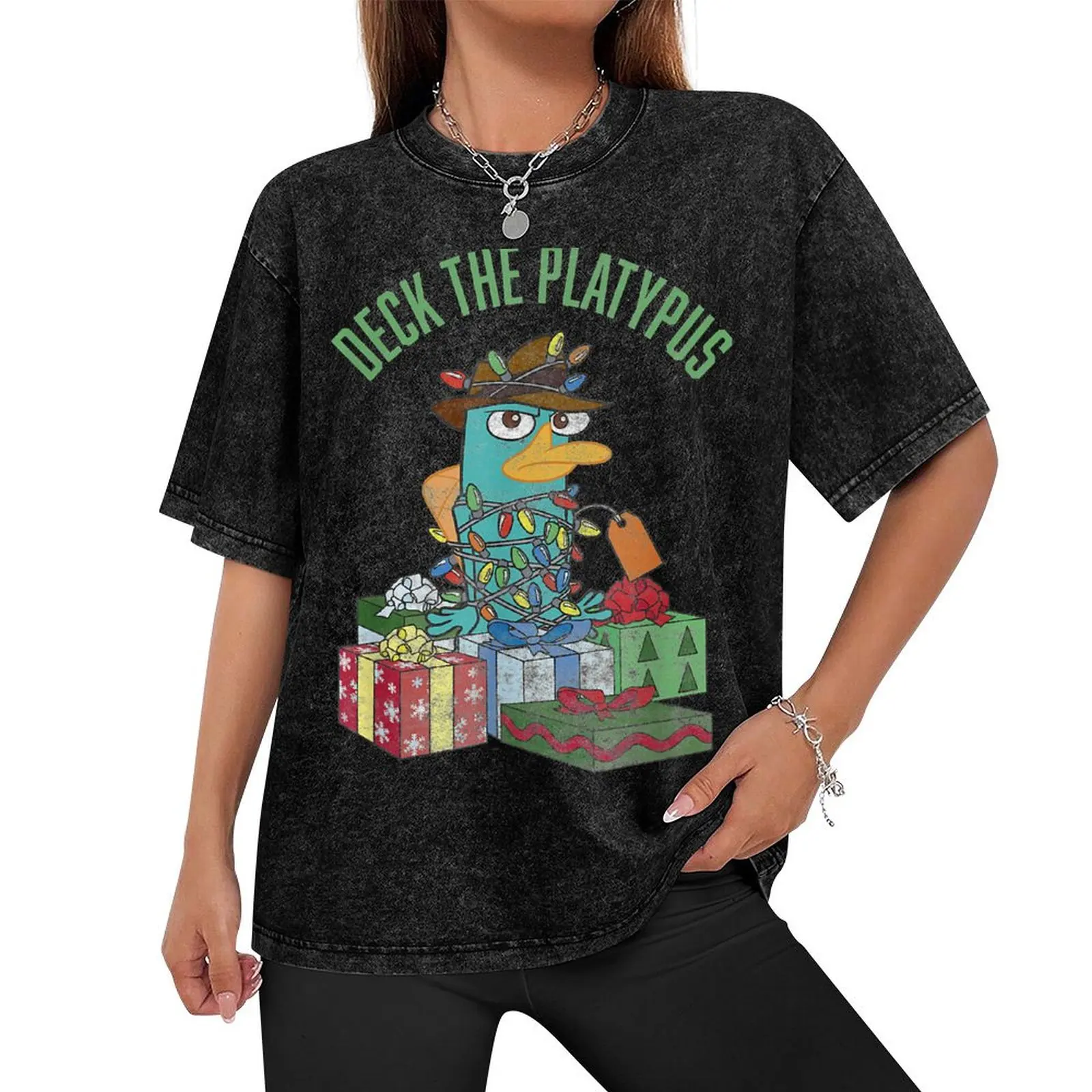 Christmas Perry Deck The Platypus T-Shirt baggy shirts croswit shirt man blanks fruit of the loom mens t shirts