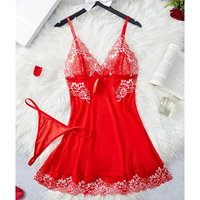 Novo transparente sem costura sleepwear mulher adulto sexy lingeries noite vestido camisola pijamas mujer bowknot babydolls chemises