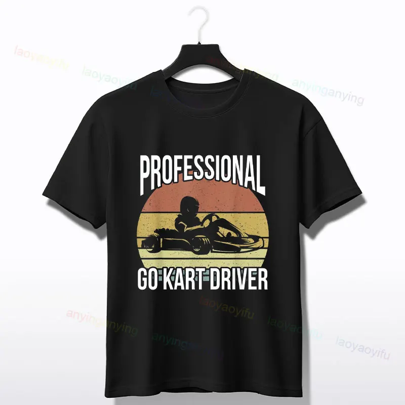 Be Fast or Be Last Go Karting - Go Cart Kart Racer Driver T-Shirt Round Neck Short Sleeve 100% Cotton Tshirt Ideal for Sports