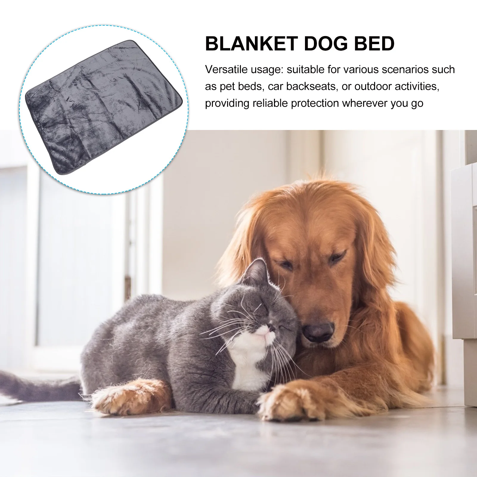 

Pet Waterproof Blanket Thick Soft Material Large Dog Bed Cover Easy Clean Machine Washable Puppy Cage Resting Cat Sleeping