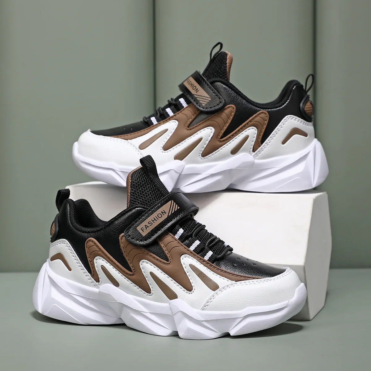 Spring Autumn Children Sneaker Kid Casual Shoes Baby Boys Leather Comfortable Breathable Running Sport Girls Flat Shoes Fashion