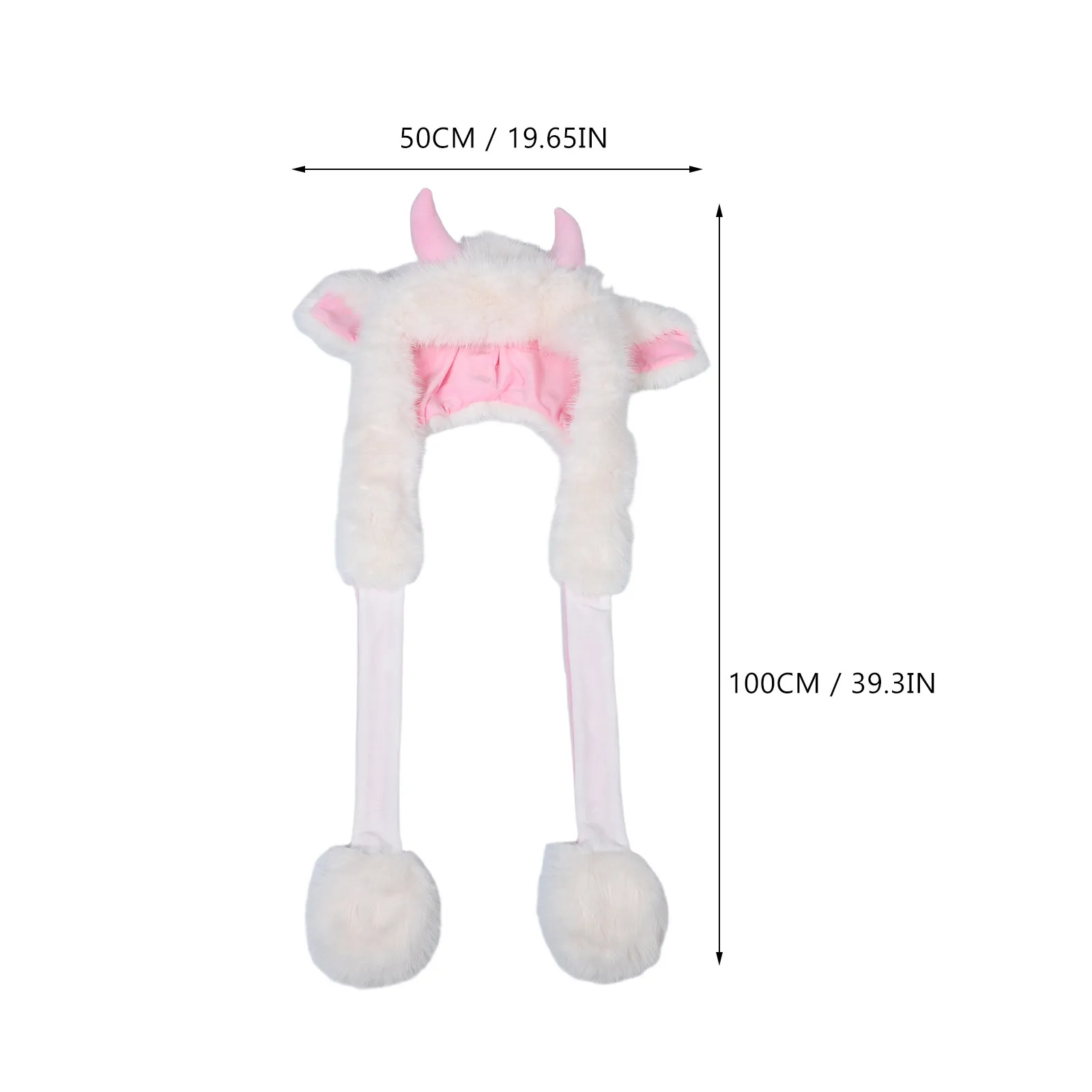 Conjunto de Gorro e Cachecol de Chifres de Boi Macios, Bonito e Quente para o Inverno, Chapéu de Fantasia de Animal para Crianças e Adultos, Uso em Festas, Gorros Engraçados para Adolescentes