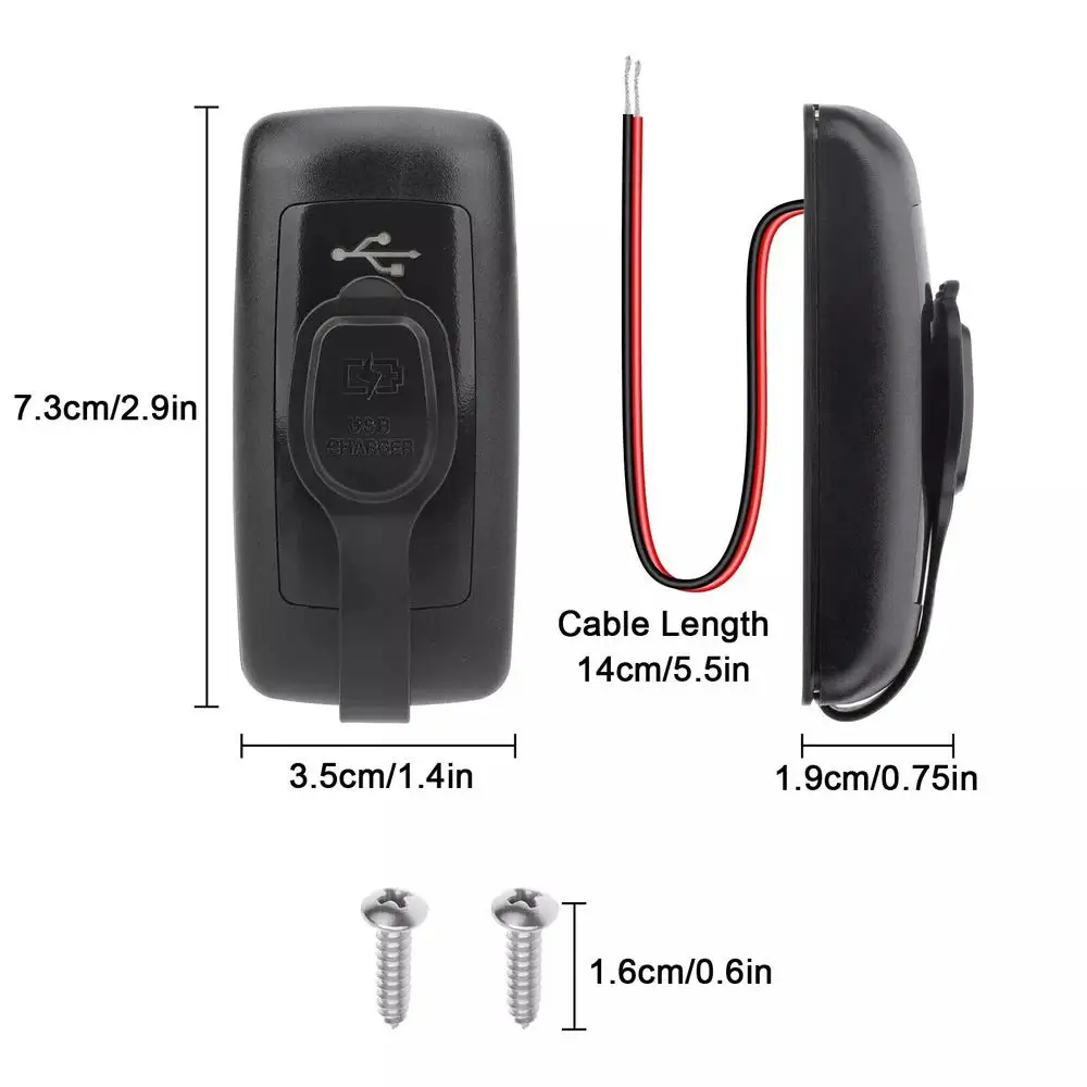 12 فولت USB مخرج طاقة السيارة USB Type-C مقبس شاحن السيارة 3 منافذ مزدوجة 18 واط QC3.0 المزدوج PD3.0 30 واط مهايئ شاحن سريع لسيارة RV #6