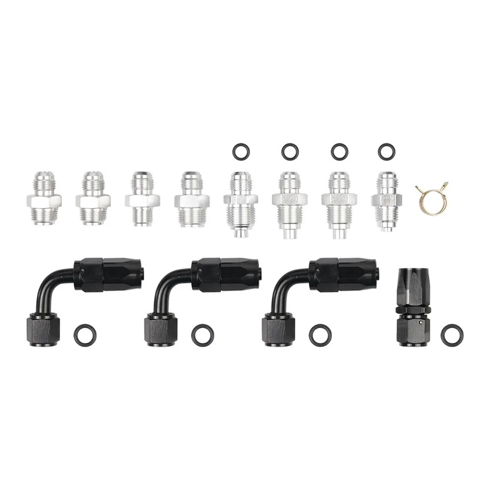 Complete Steering Pump Hose Kit For General Motors For LS For LS1 For LS3 Models Includes Connectors And Adapters Black Color