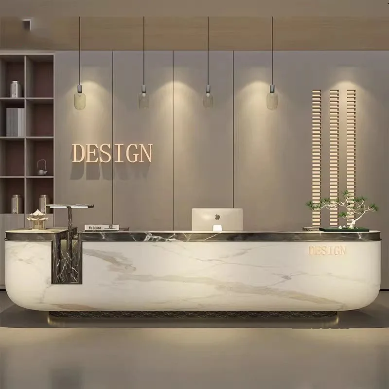 Cashier Bar Reception Desk Modern Minimalist Clothing Store Beauty Company Store Commercial Counter Table Recepcion Furnitures