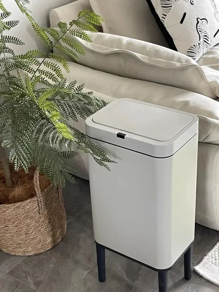 

20L High Foot Wastebasket Smart Sensor Trash Can with Lid Trash Bin Kitchen Automatic Sensor Garbage Can Bathroom Dustbin