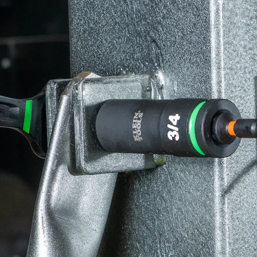 In Tools 65111Impct Knect Conjunto de soquetes de impacto Deep-Well, unidade de 1/2 polegadas, Sae, codificado por cores, caixa Modbox, adaptador de impacto e