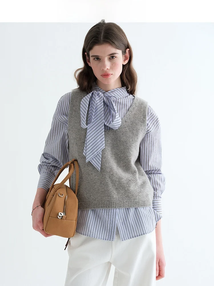 

Вязаный укороченный жилет для женщин, модный, для многослойных образов, весна 2026, новинка, бренд Jiujiu, повседневная одежда для отдыха