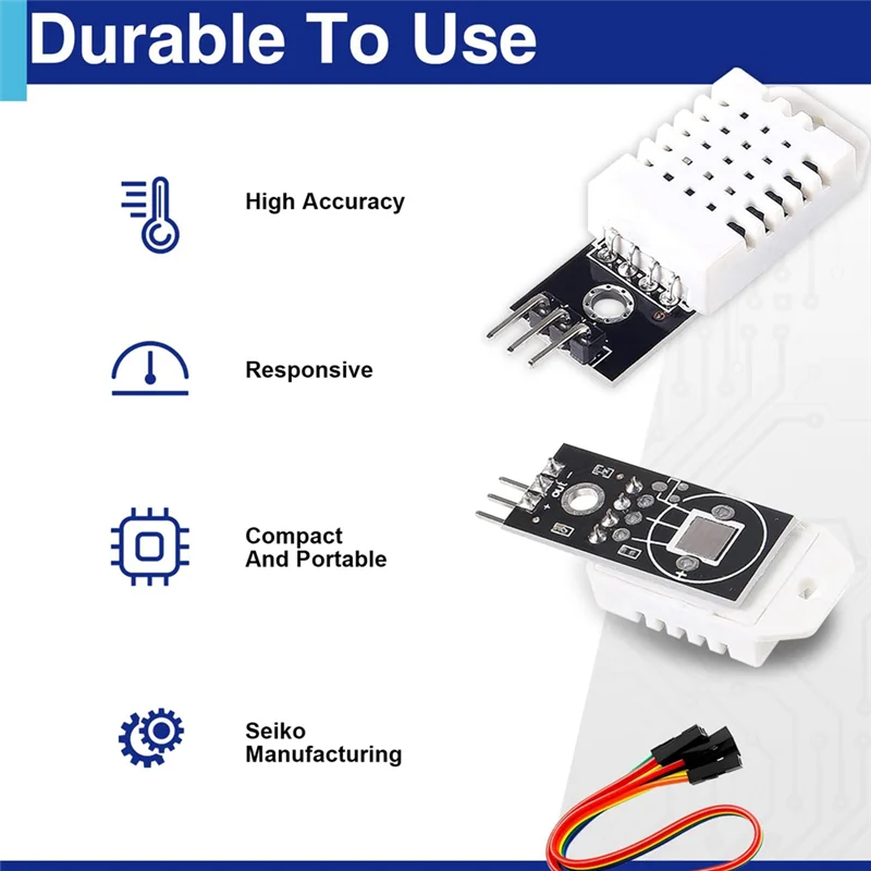 AA60-6 Set Temperature Humidity Sensor Module Digital Temperature Humidity Sensor 3.3V-5V With Wires