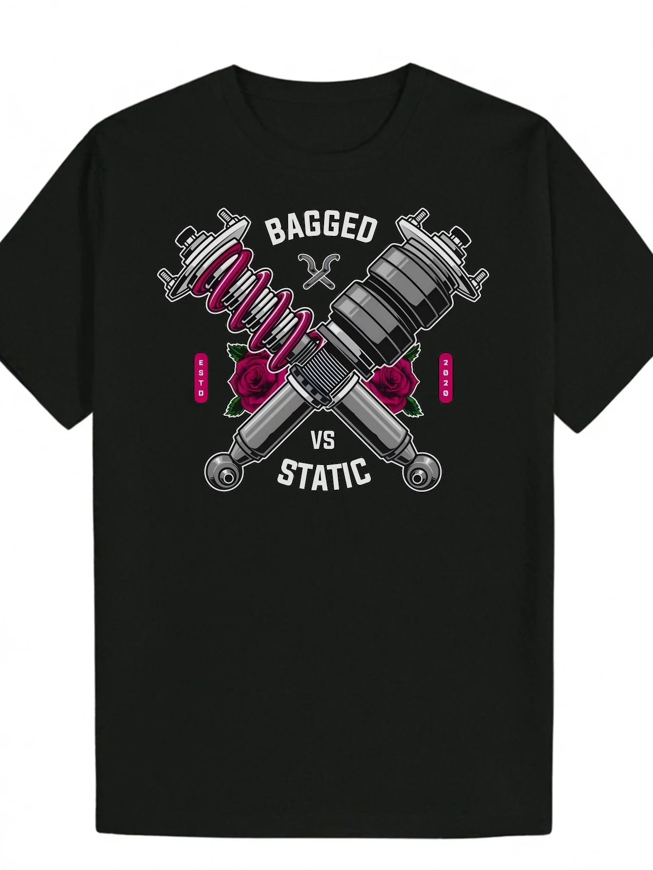 Funny Bagged vs Static Stance Culture Graphic Men's T Shirt Tee Women Summer Spring Novelty Streetwear Oversized Humor Tops