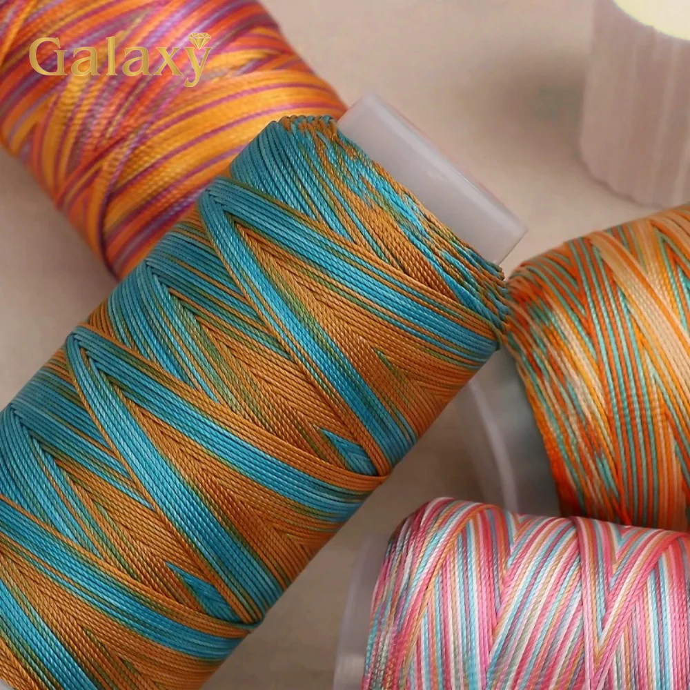 

1000 м/рулон 0,15/0,3/0,6/0,8 мм разноцветные нитки для ювелирных изделий, тканая пряжа ручной работы, прочная и красивая вязаная крючком своими руками