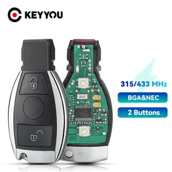 KEYYOU 2 Buttons 315Mhz / 433Mhz Remote Car Key For Benz Mercedes NEC BGA Type ML SLK CLK CLS W211 W212 W245 E C Class Key
