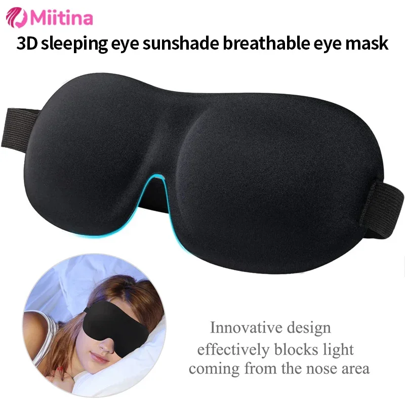 3D Sleeping Eye Mask 100% Blockout Sleep Masks Natural Sleeping Eye Mask Memory Foam Block Night Mask Blindfold for Sleep