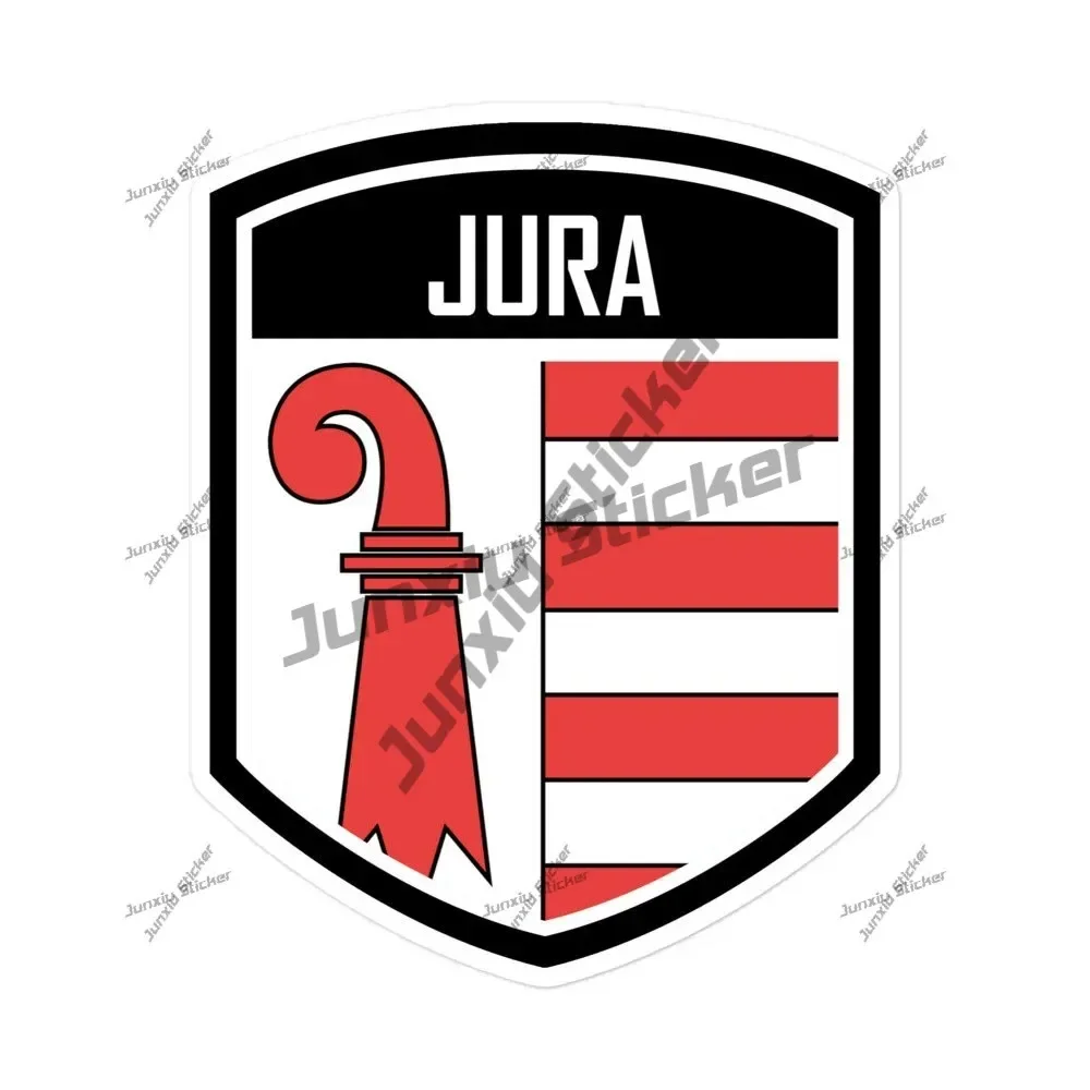 

Canton Of Jura Switzerland Flag Emblem Vinyl Stickers Window Bumper Truck Pickup Camper Decal Accessories Decoration For Bumper