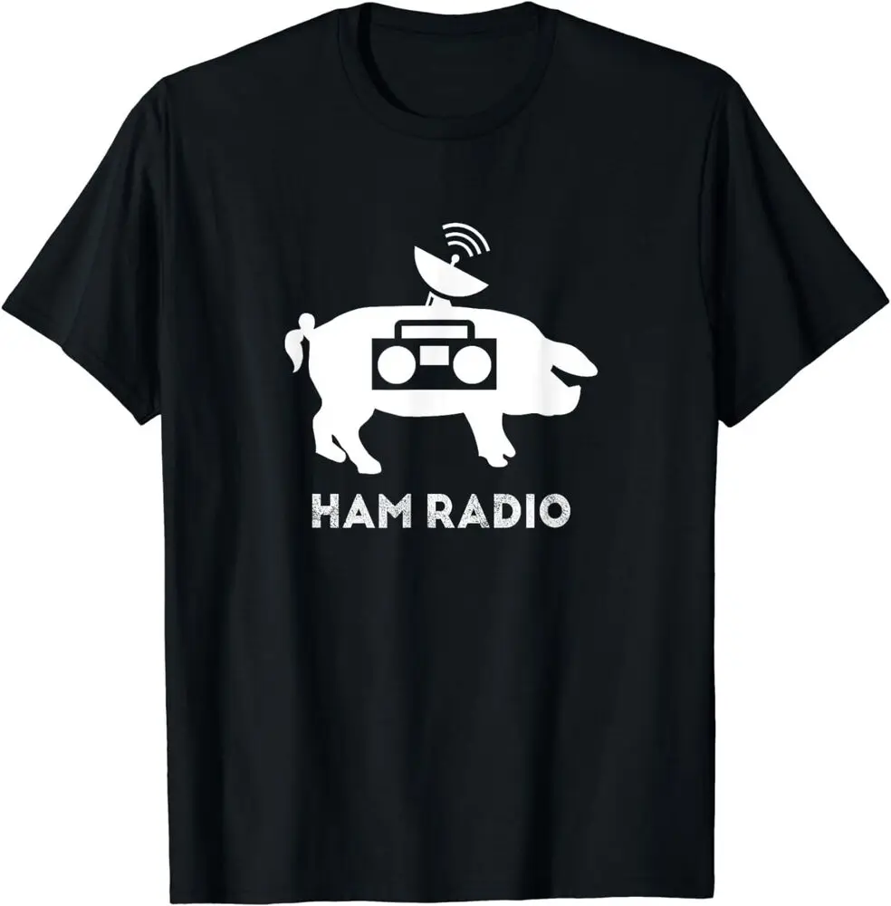 Ham Radio Pig Lover Gift Morse Code Geek CW Operator T-Shirt Anime Graphic T-shirts For Men Clothing Women Short Sleeve Tees