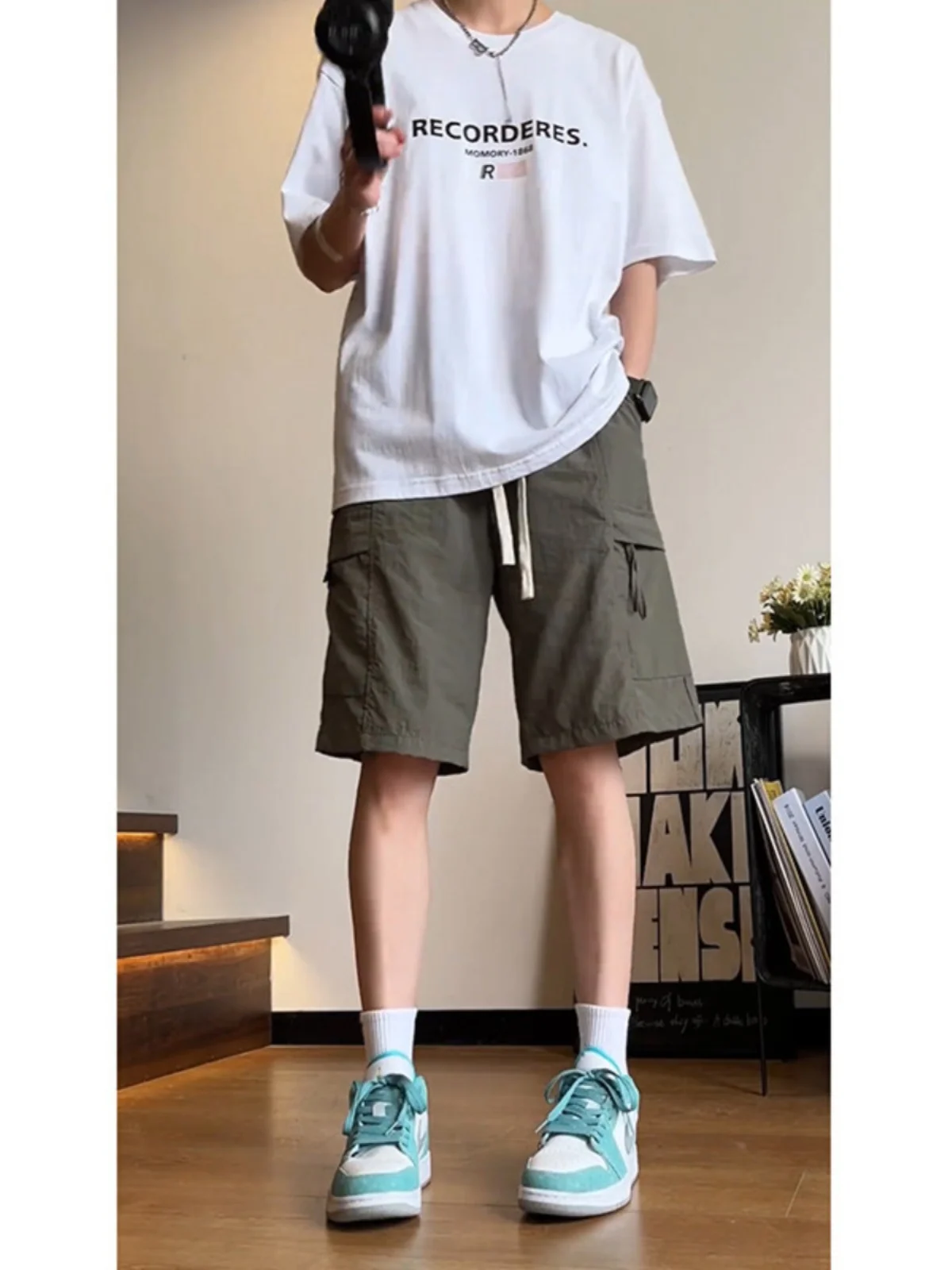 Qui Dry Camouflage Workwear orts Men's Faion Brand Street Sle Summer Pants Zipper Nylon Five-Part Casual orts