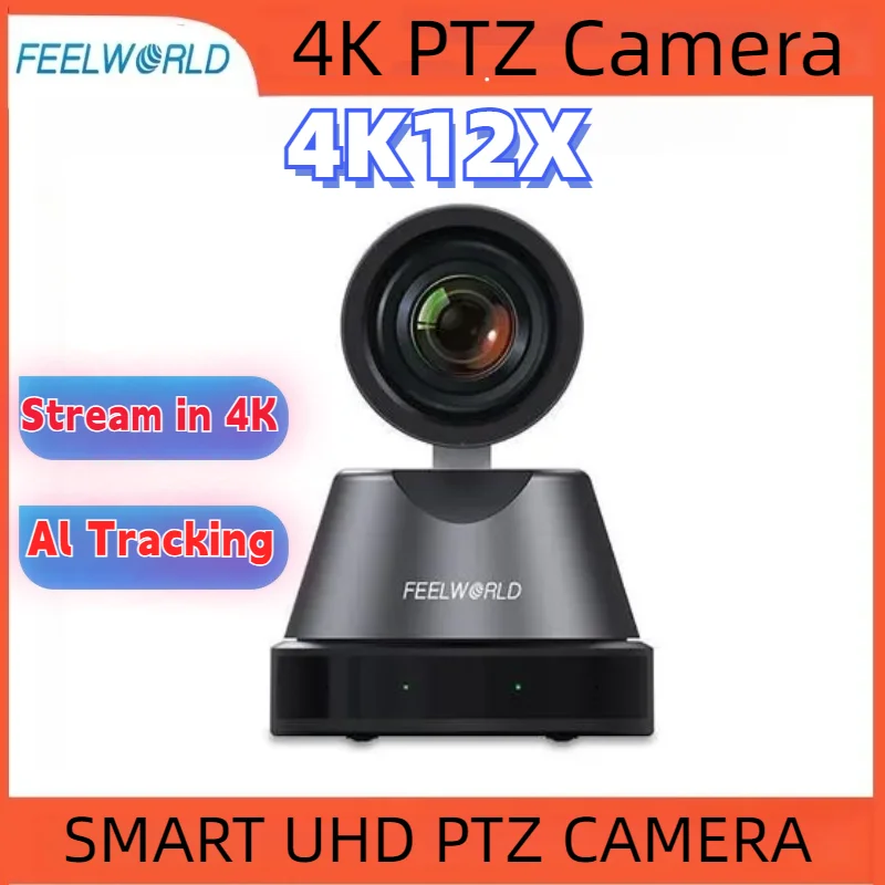 

FEELWORLD 4K12X 4K PTZ Camera 12X Optical Zoom AI Tracking HDMI USB IP Remote Control Up to 4K@30fps