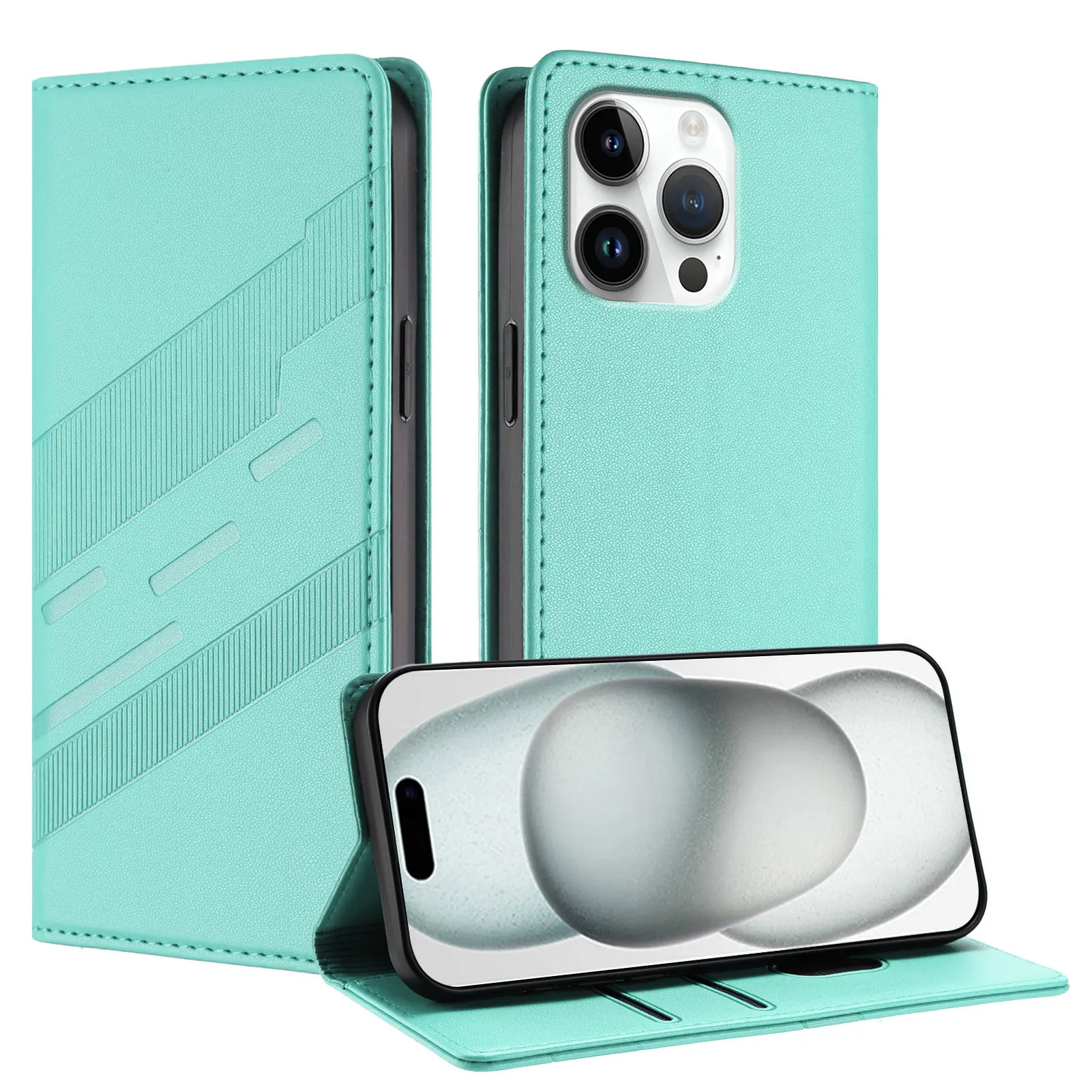 Magnetic Closure Plain Leather Phone Case for ZTE Axon 60 50 Ultra 40 Lite Wallet Flip Cover 2 Cards Slot Coque view 6