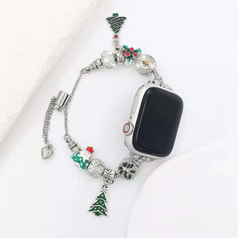 1pcs Christmas Gift Strap For Apple Watch Ultra SE Series 10-1 Women Bracelet Band 49/45/44/42mm 38/40mm For Iwatch Strap 41mm