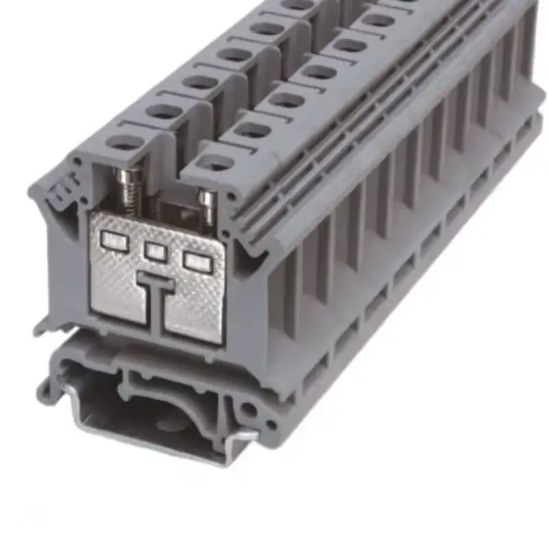 50pcs UIK 16 400V/101A 16mm² feed through din rail terminal block with uk screw type Approved by U/L CE RoHS