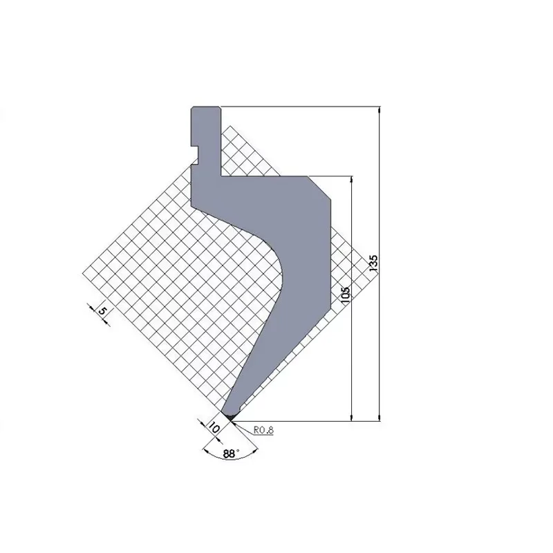 Gooseneck Press Brake Punch Tools CNC Steel Upper Die Mold For Forging For Bending Machine