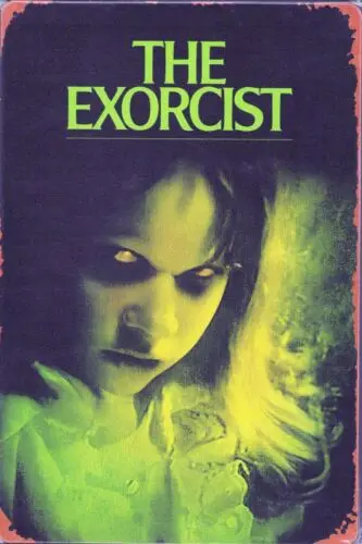 The Exorcist - Evil Eyed Linda Blair Horror Movie Tin Metal Sign