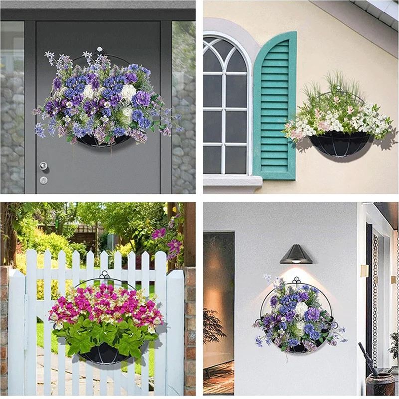 3PCS 12 Inch Half Round Planter Liners Fabric Plant Liners Half Circle Flower Basket Liners Parts Felt Liner