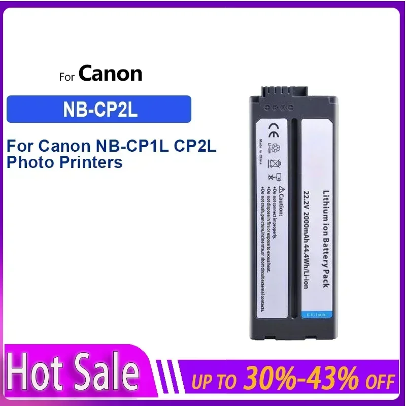 1800mAh Replacement Battery NB-CP2L For Canon NB-CP1L CP2L Photo Printers for SELPHY CP800 CP900 CP910 CP1200 CP100 CP1300