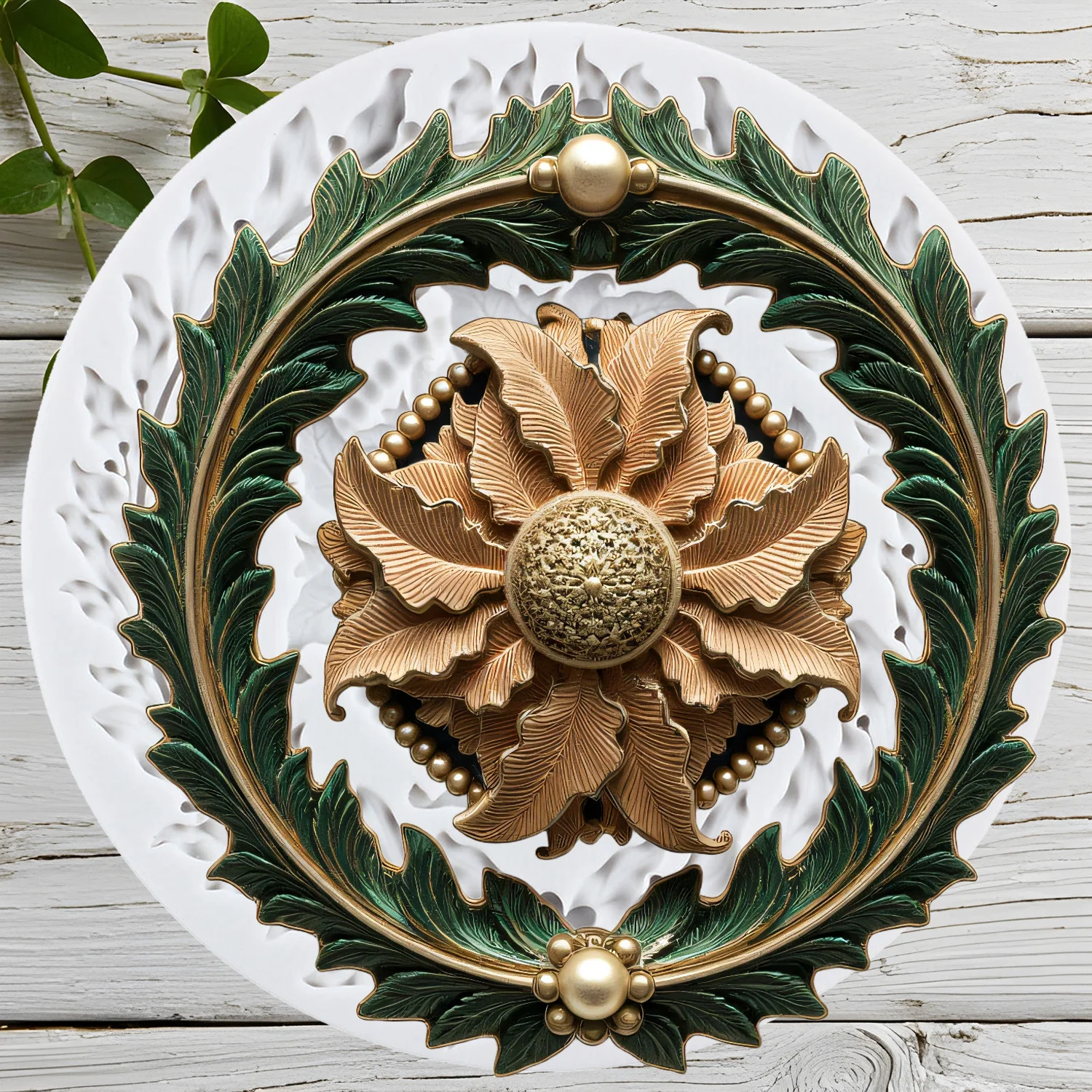 Baroque Silicone Mold Relief Flower Lace Fondant Cake Decorating Tools Cupcake Topper Candy Sugar Craft Gum Paste Polymer Clay