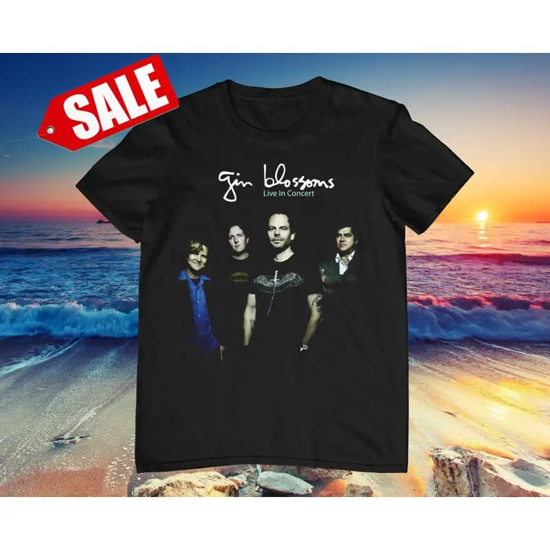 Vtg Gin Blossoms Live In Concert Heavy Cotton Black Full Size T Shirt J786