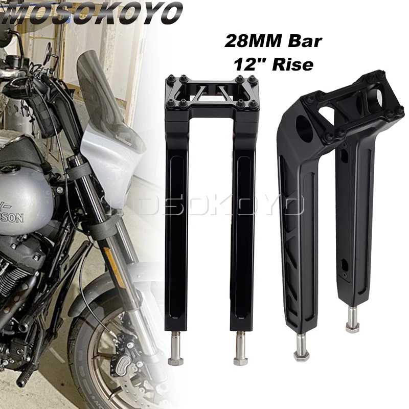 

For Sportster 1200 883 XL1200 XL883 12" Height Pullback 1 1/8" Mounting Handlebar Riser For Harley Breakout Street Bob FXBB FXST