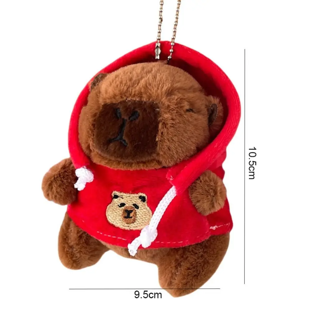 Kawaii fofo capivara chaveiro moletom com capuz capivara macio e fofo capivara