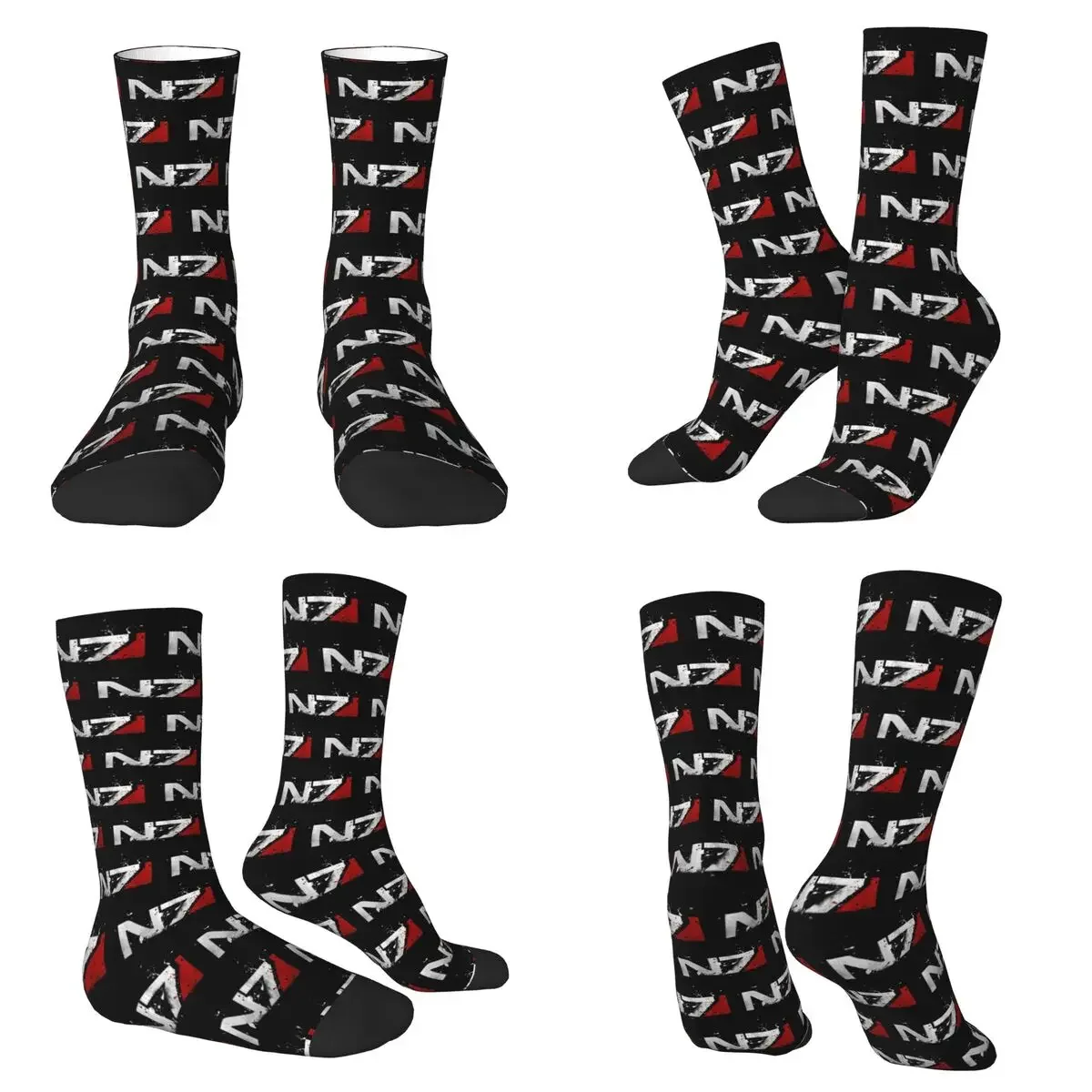 

Mass Effect Distressed N7 Socks Harajuku Sweat Absorbing Stockings All Season Long Socks for Man Woman Valentine's Day Gifts
