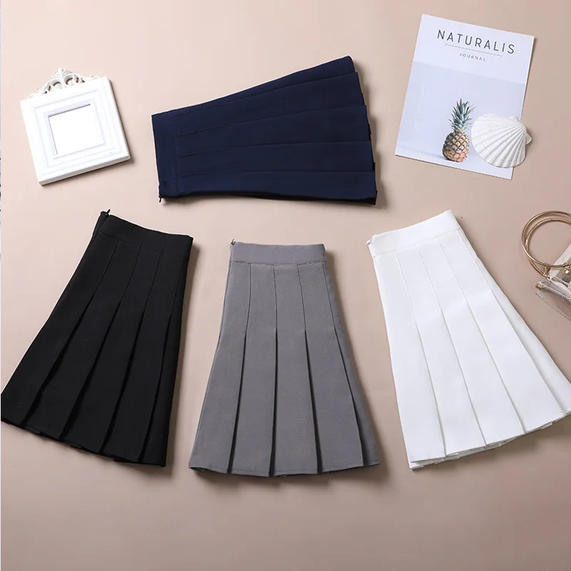 Brown Skirt Ladies 2023 Summer Clothes Women\'s High Waist Harajuku Korean Style Black Mini Pleated Skirt For School Girl Uniform