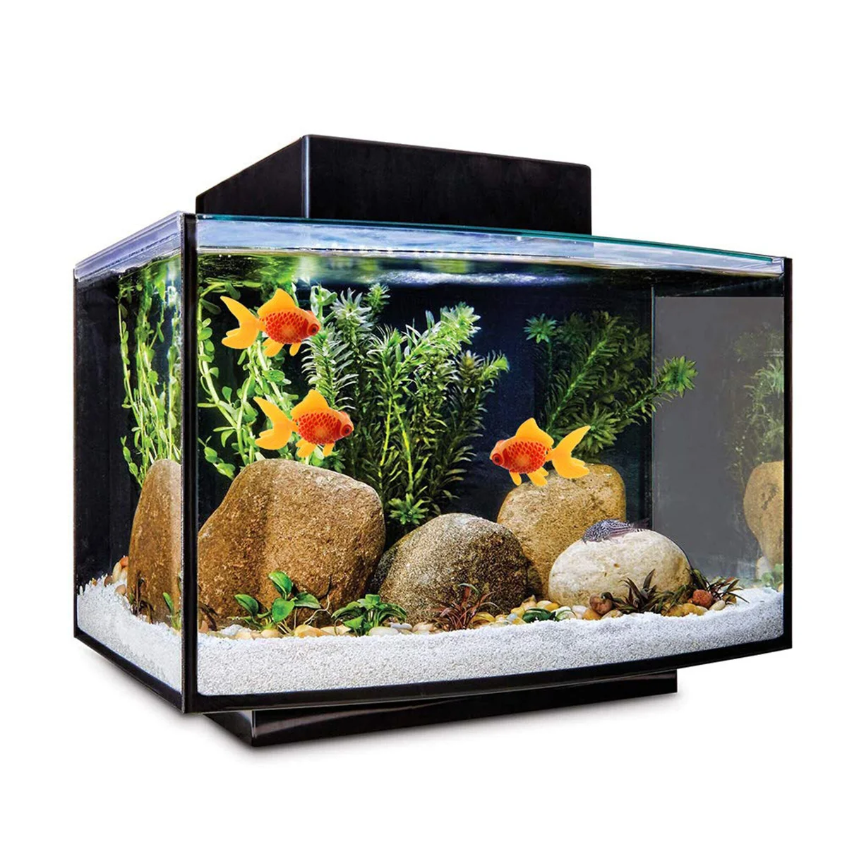 

3Pcs Vivid Artificial Goldfish Premium Plastic Floating Aquarium Fish Decoration Realistic Tank Ornament for Kids Safe Gift
