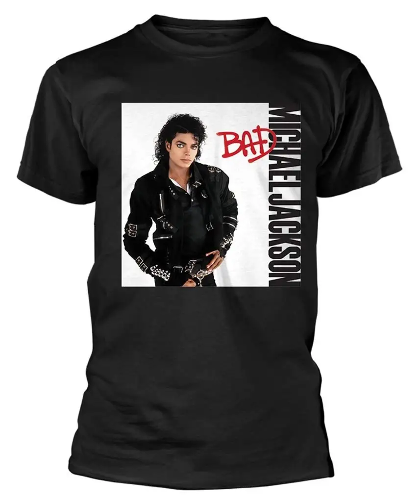 Michael Jackson Bad T-Shirt 100% Cotton Graphic Tee Men Women Summer Streetwear Top