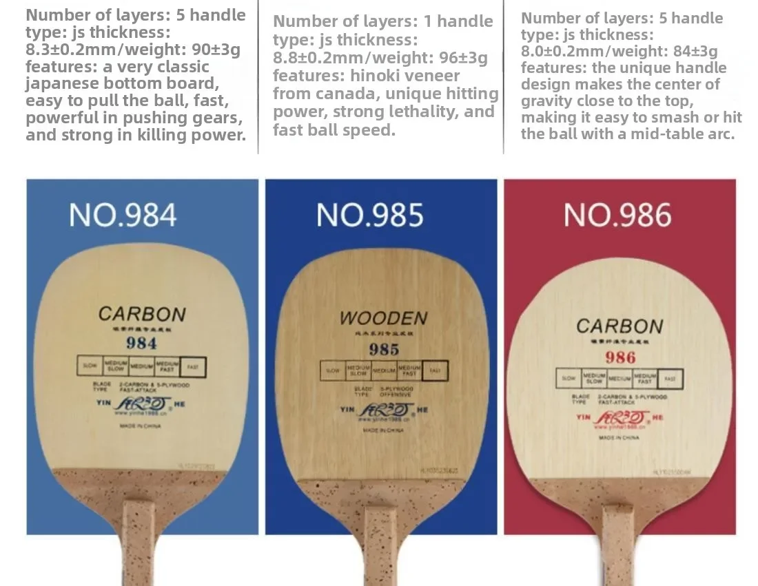 YINHE Tischtennisschläger 988 982 984 985 Hinoki Japanischer Penhold Tischtennisschläger aus Zypresse – Detail 10