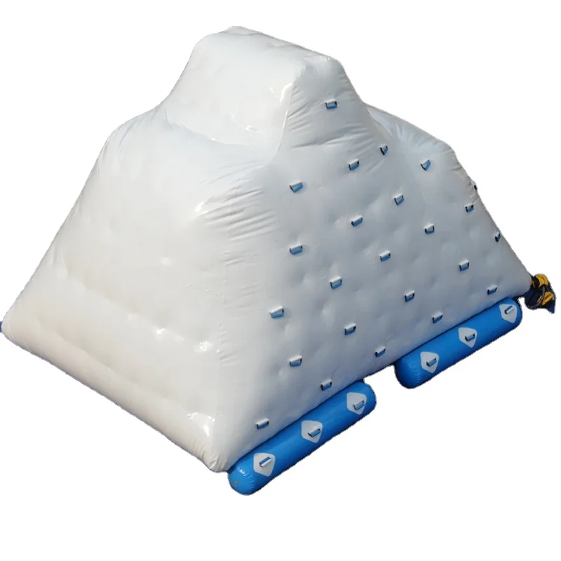 Floating Big Inflatable Iceberg For Water Climbing Game Water Park Amusement Equipment