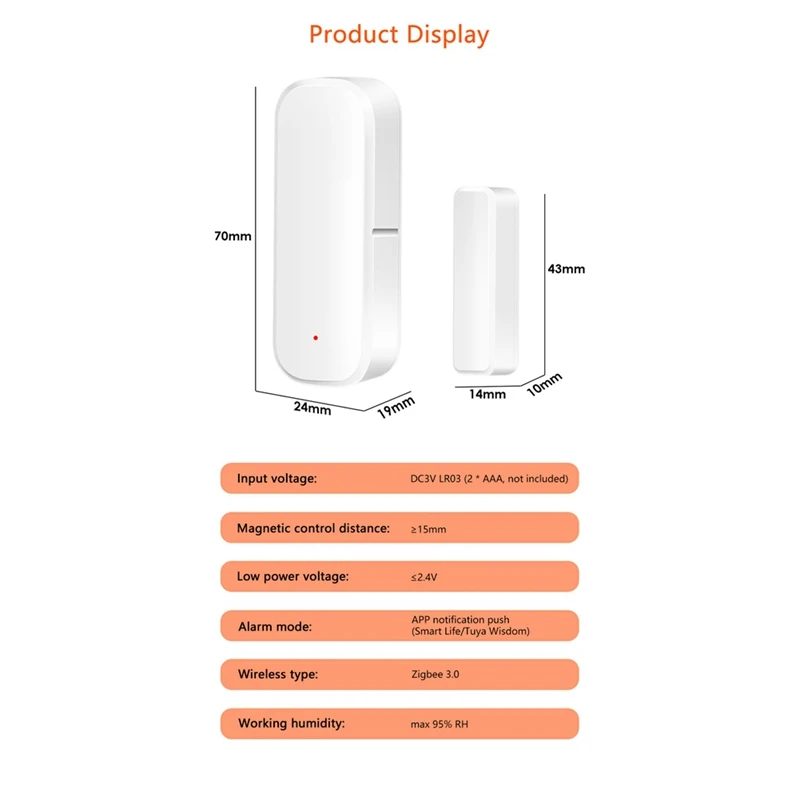 Zigbee Door Sensor Window Sensor Tuya Door Opener Detector Wireless Smart Door Sensor Alarm For Home Security&Automation
